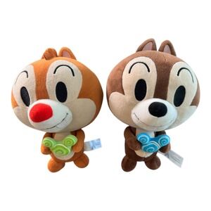 Disney Chip and Dale Plush Set Hong Kong Disneyland Souvenir Toy‎ RARE